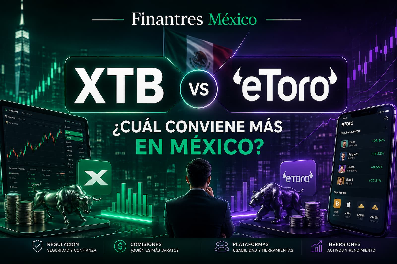 XTB vs eToro cuál conviene más en México