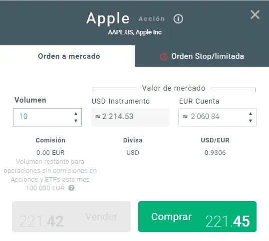 Comprar acciones xtb