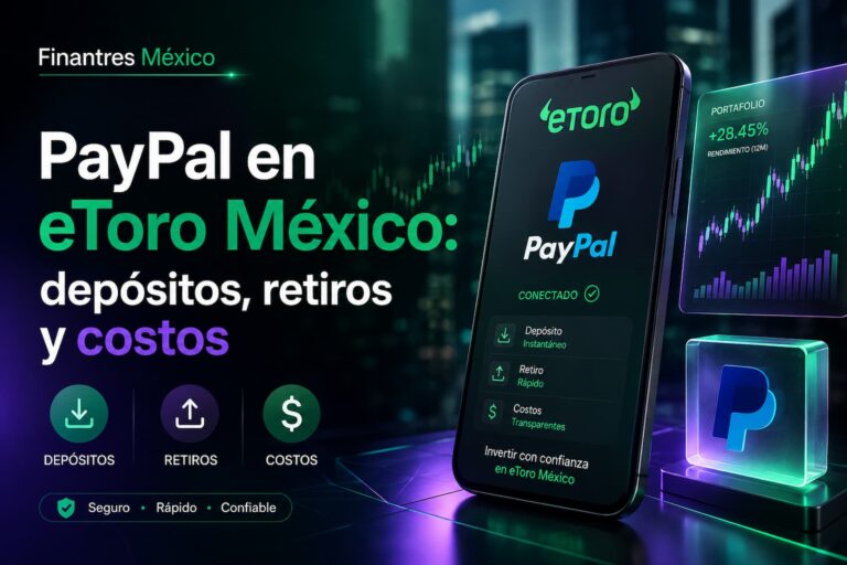 PayPal en eToro México depósitos, retiros y costos