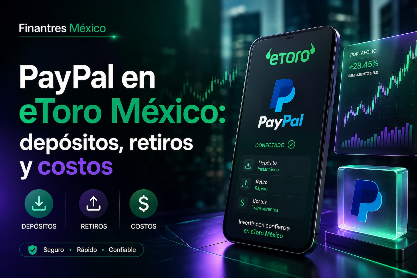 PayPal en eToro México depósitos, retiros y costos
