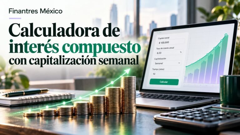 Calculadora de interés compuesto con capitalización semanal