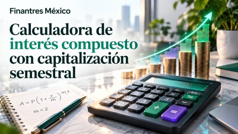 Calculadora de interés compuesto con capitalización semestral