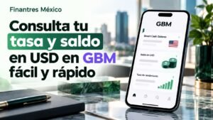 Consulta tu tasa y saldo en USD en GBM fácil y rápido