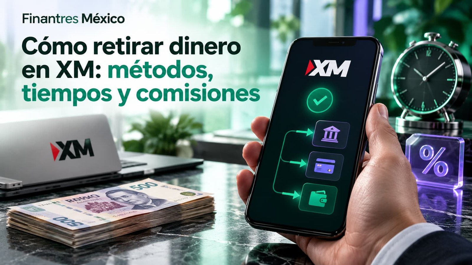 Cómo retirar dinero en XM métodos, tiempos y comisiones