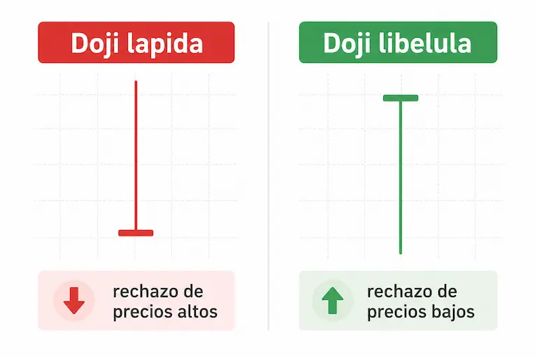 doji lapida vs libelula