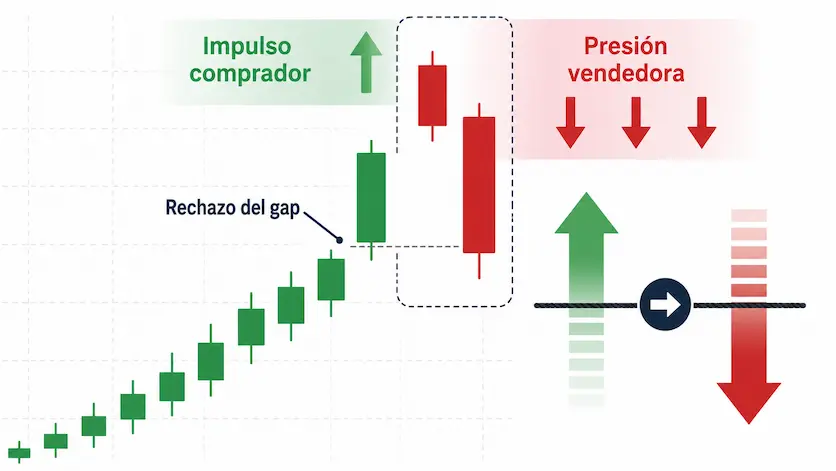 dos cuervos gap alcista psicologia mercado