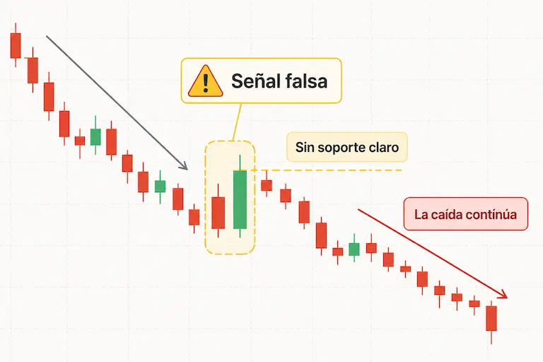 patron envolvente alcista senal falsa