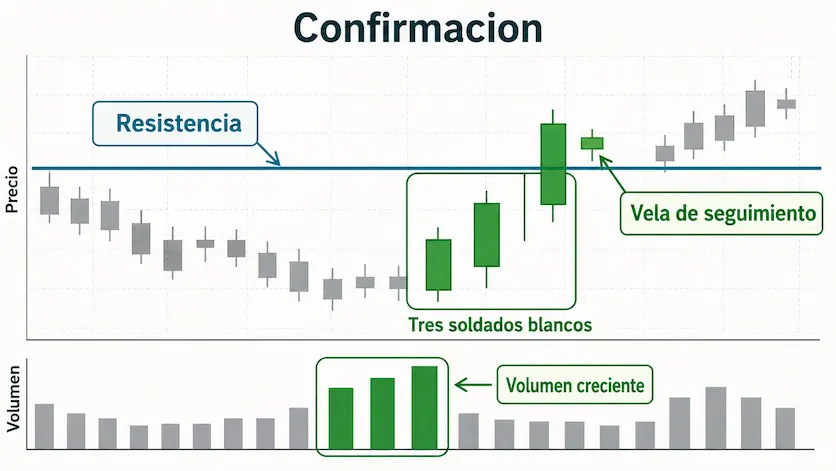 tres soldados blancos confirmacion volumen
