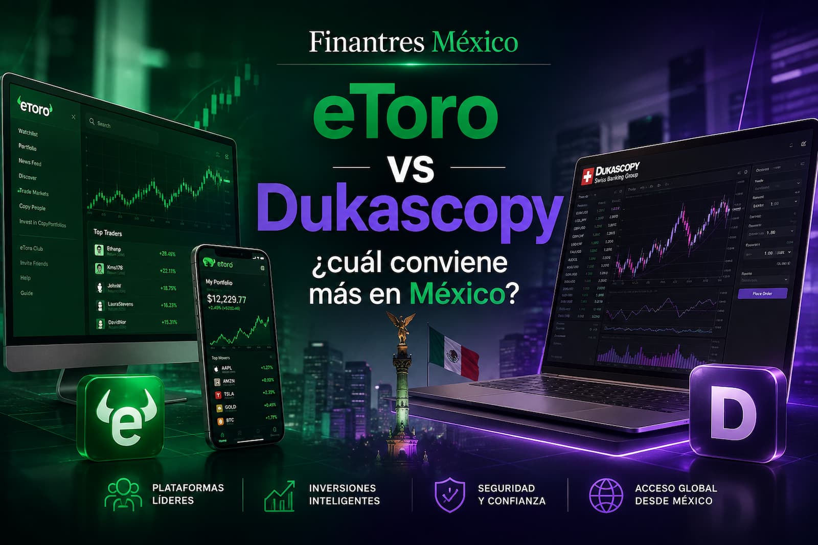 eToro vs Dukascopy ¿cuál conviene más en México
