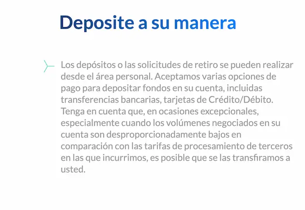 Cómo depositar dinero en ActivTrades