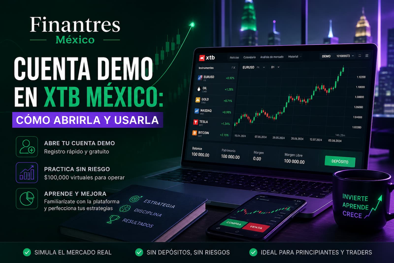 Cuenta demo en XTB México cómo abrirla y usarla