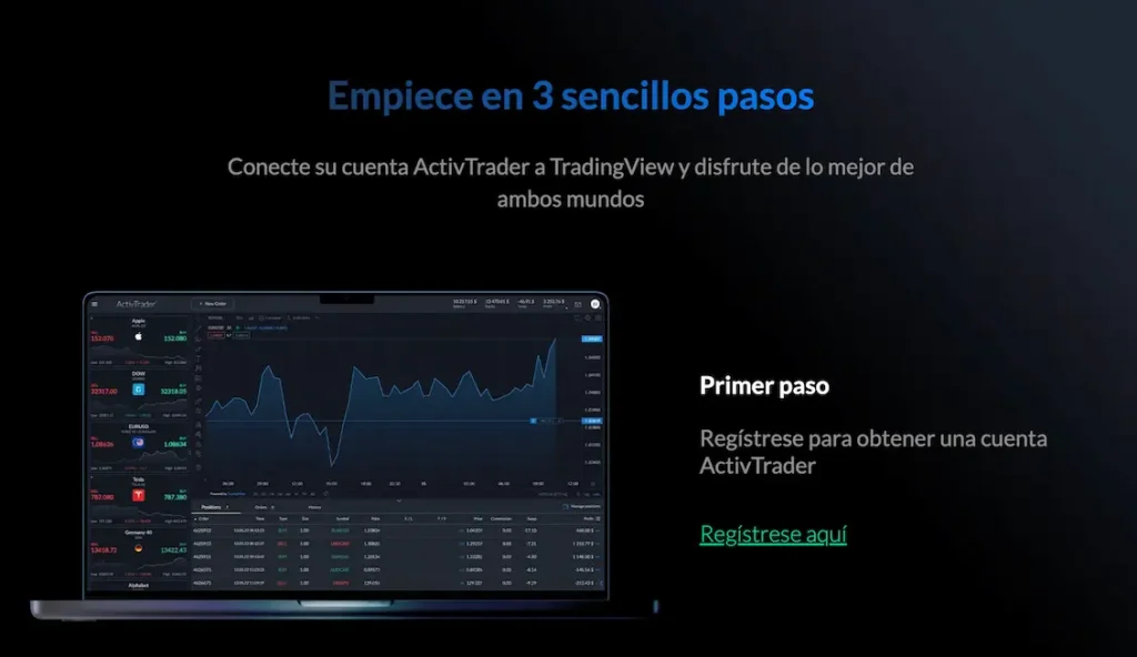 Paso conectar tu cuenta ActivTrades a TradingView