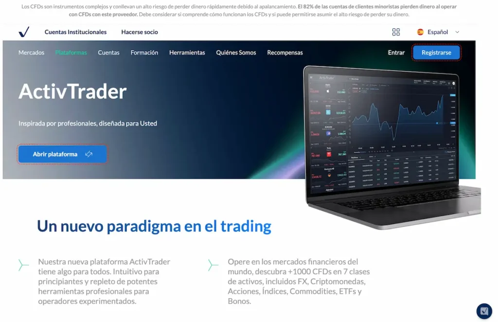 ActivTrades web