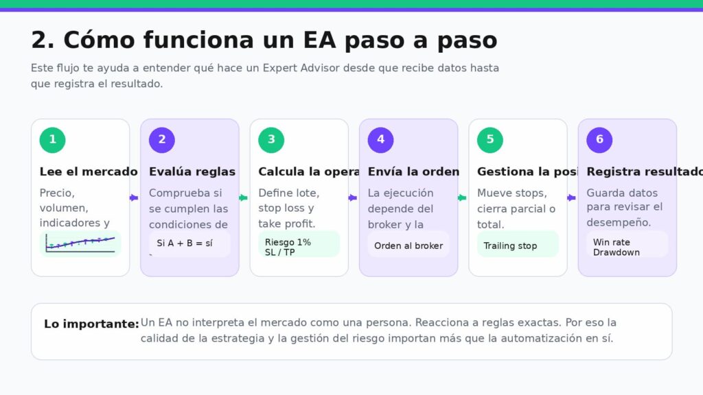 como funciona un ea paso a paso
