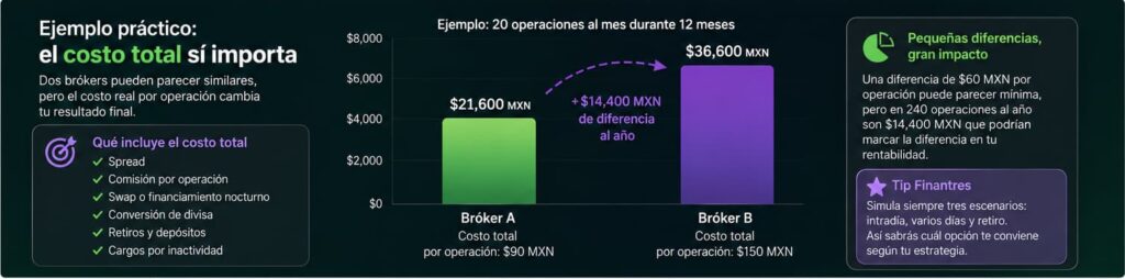 ejemplo costo total en trading