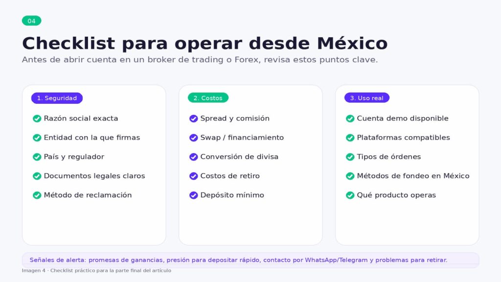 checklist operar desde mexico