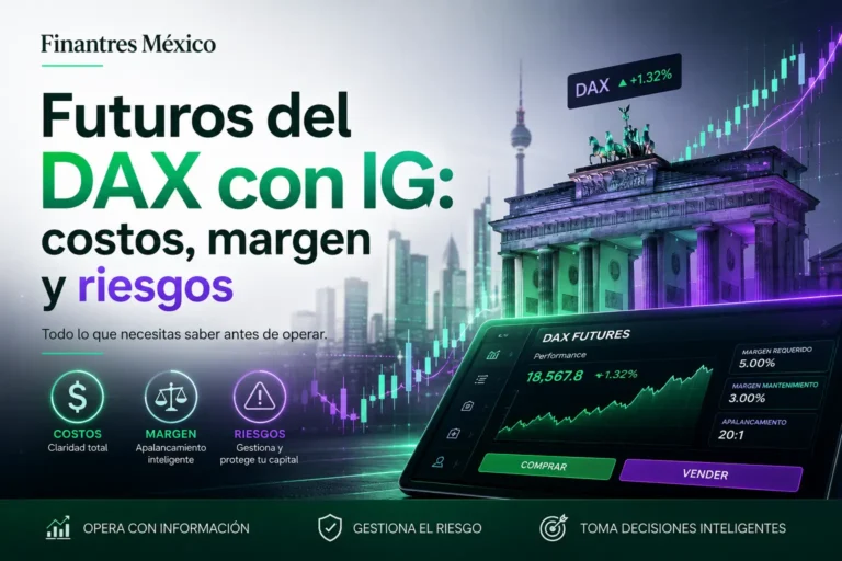 Futuros del DAX con IG costos, margen y riesgos