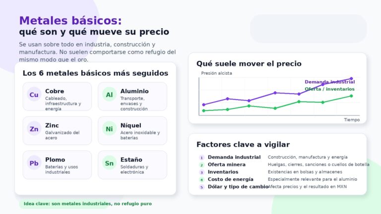 metales basicos que son y que mueve su precio