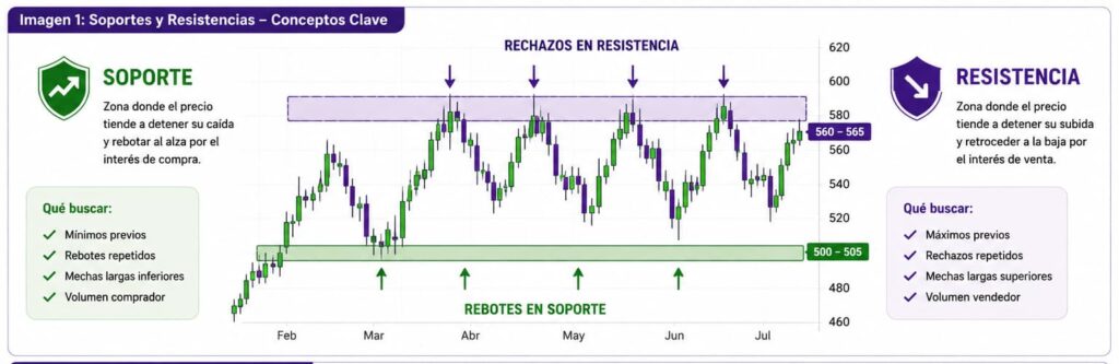 soportes y resistencias conceptos clave