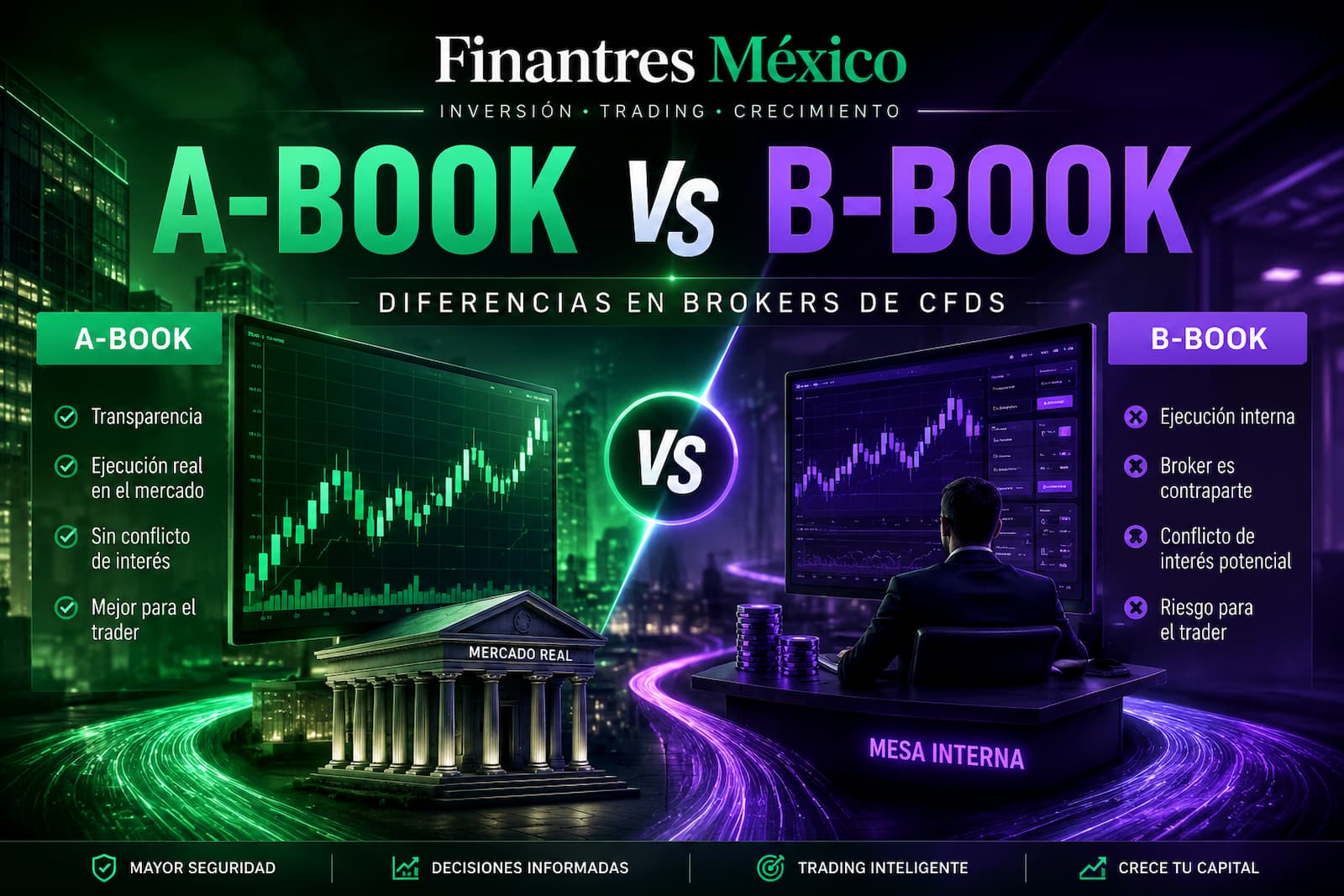 A Book vs B Book diferencias en brokers de CFDs