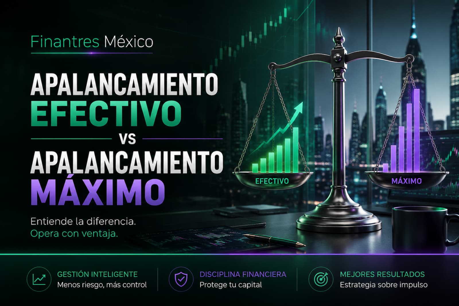 Apalancamiento efectivo vs apalancamiento máximo Finantres