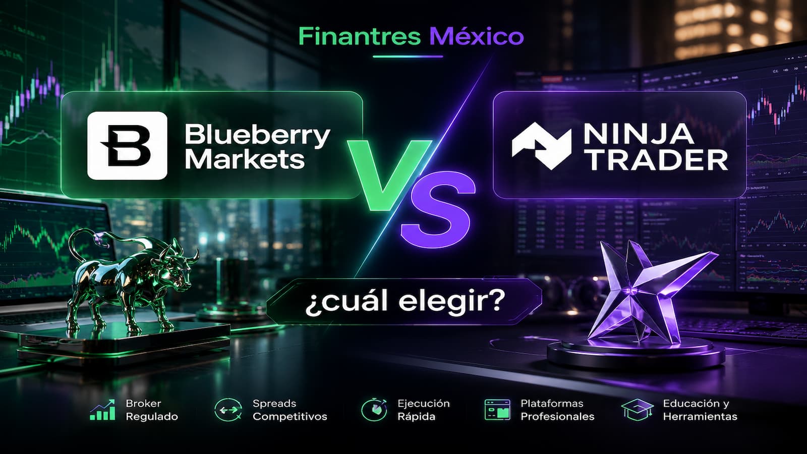 Blueberry Markets vs NinjaTrader cuál elegir