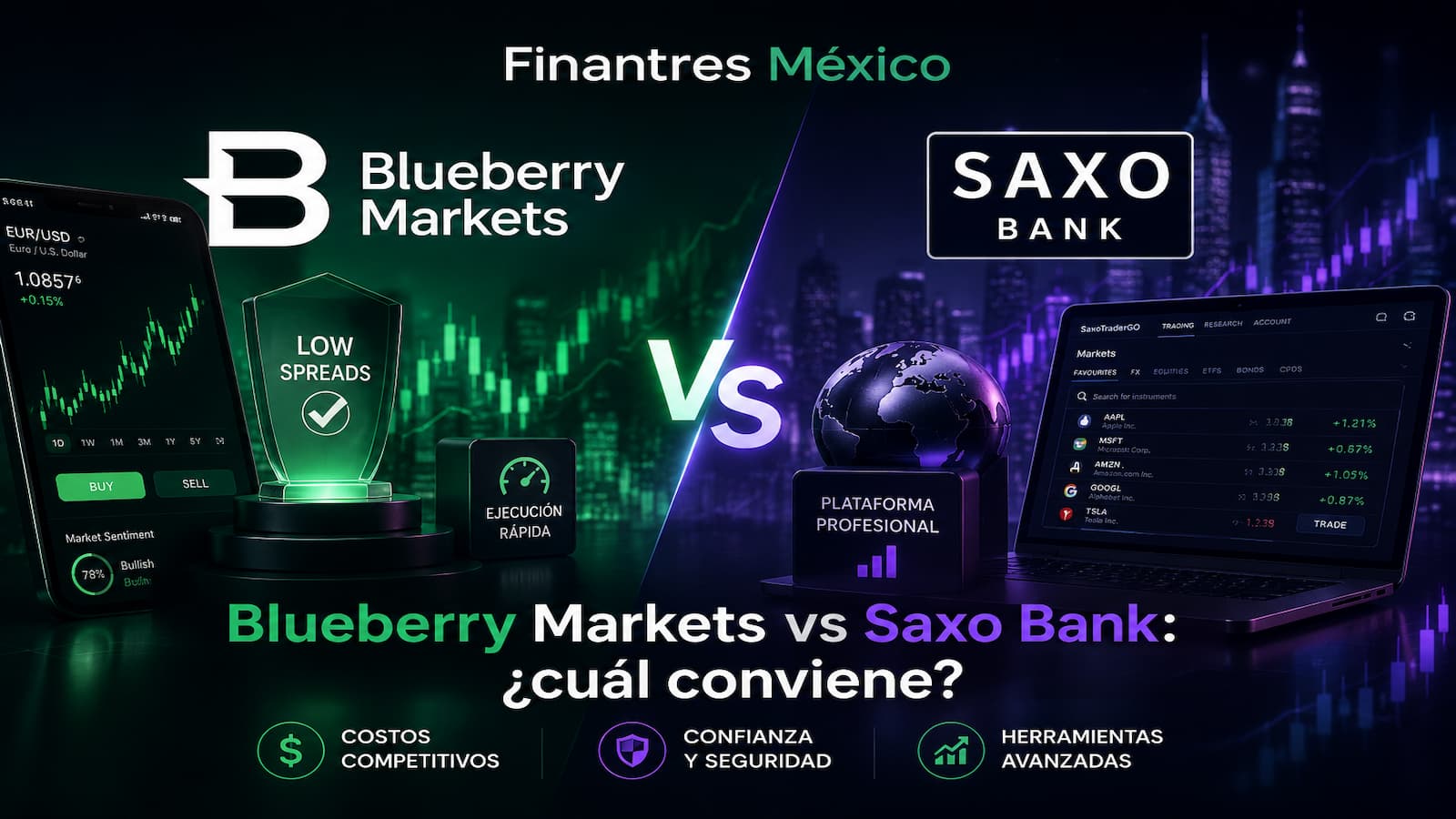 Blueberry Markets vs Saxo Bank cuál conviene