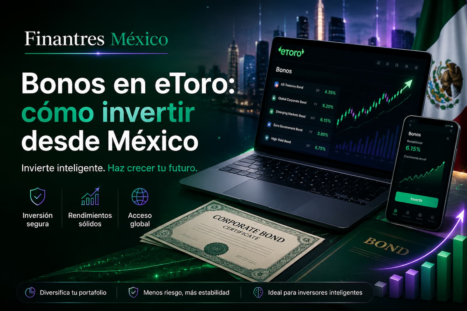 Bonos en eToro cómo invertir desde México