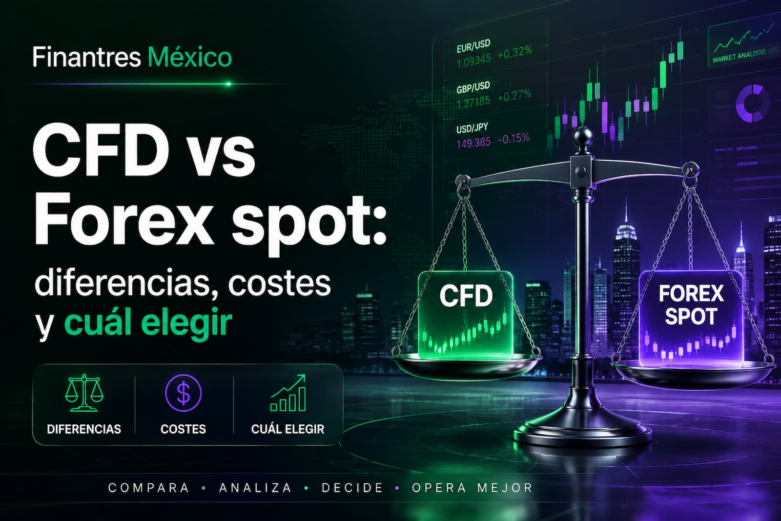 CFD vs Forex spot diferencias, costes y cuál elegir