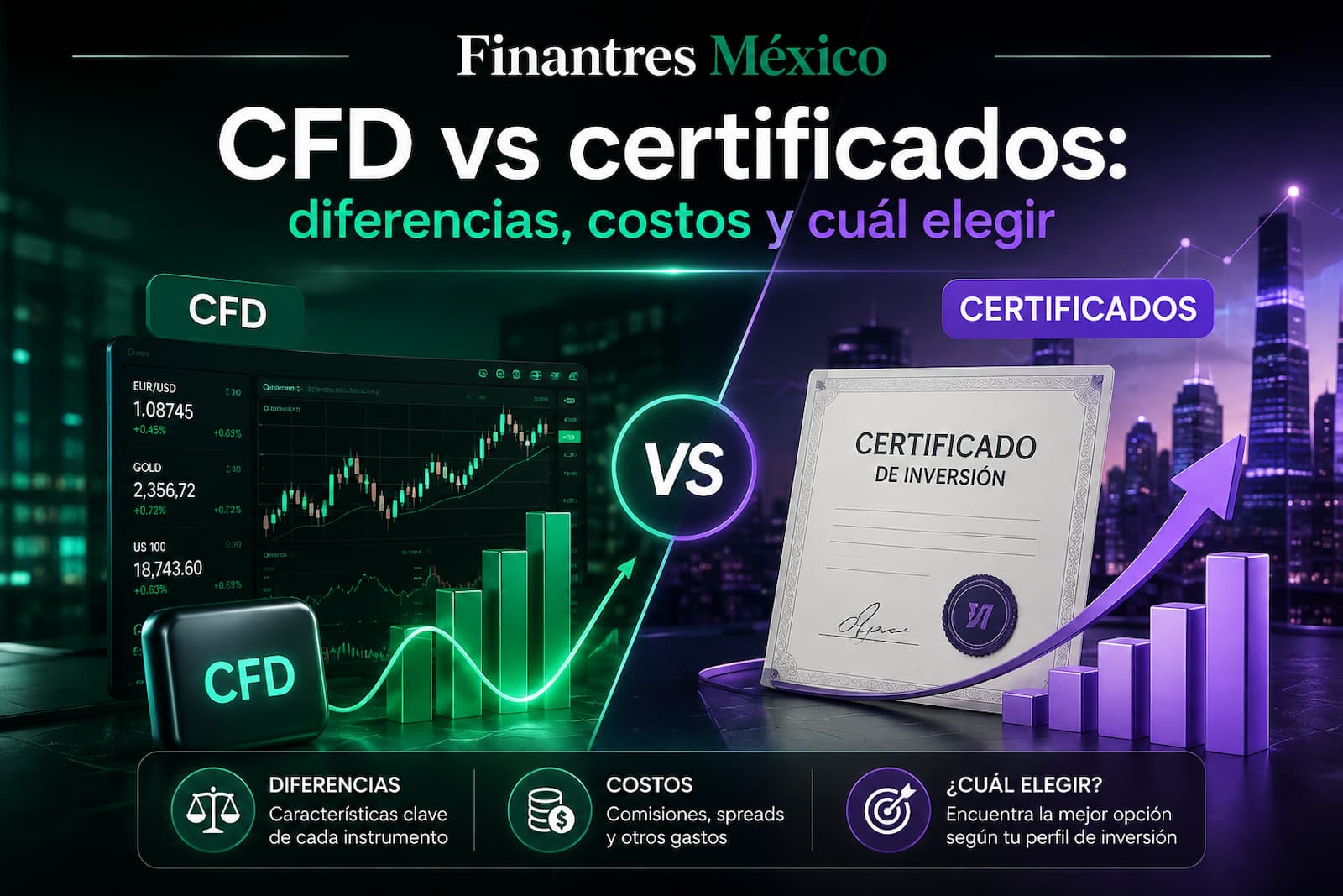 CFD vs certificados diferencias, costos y cuál elegir