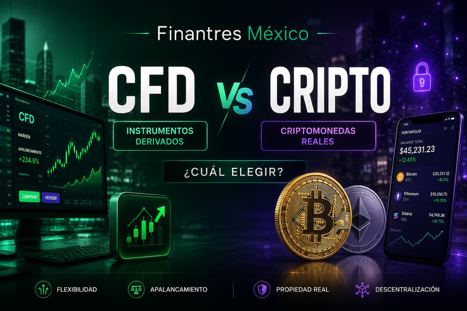 CFD vs criptomonedas reales cuál elegir