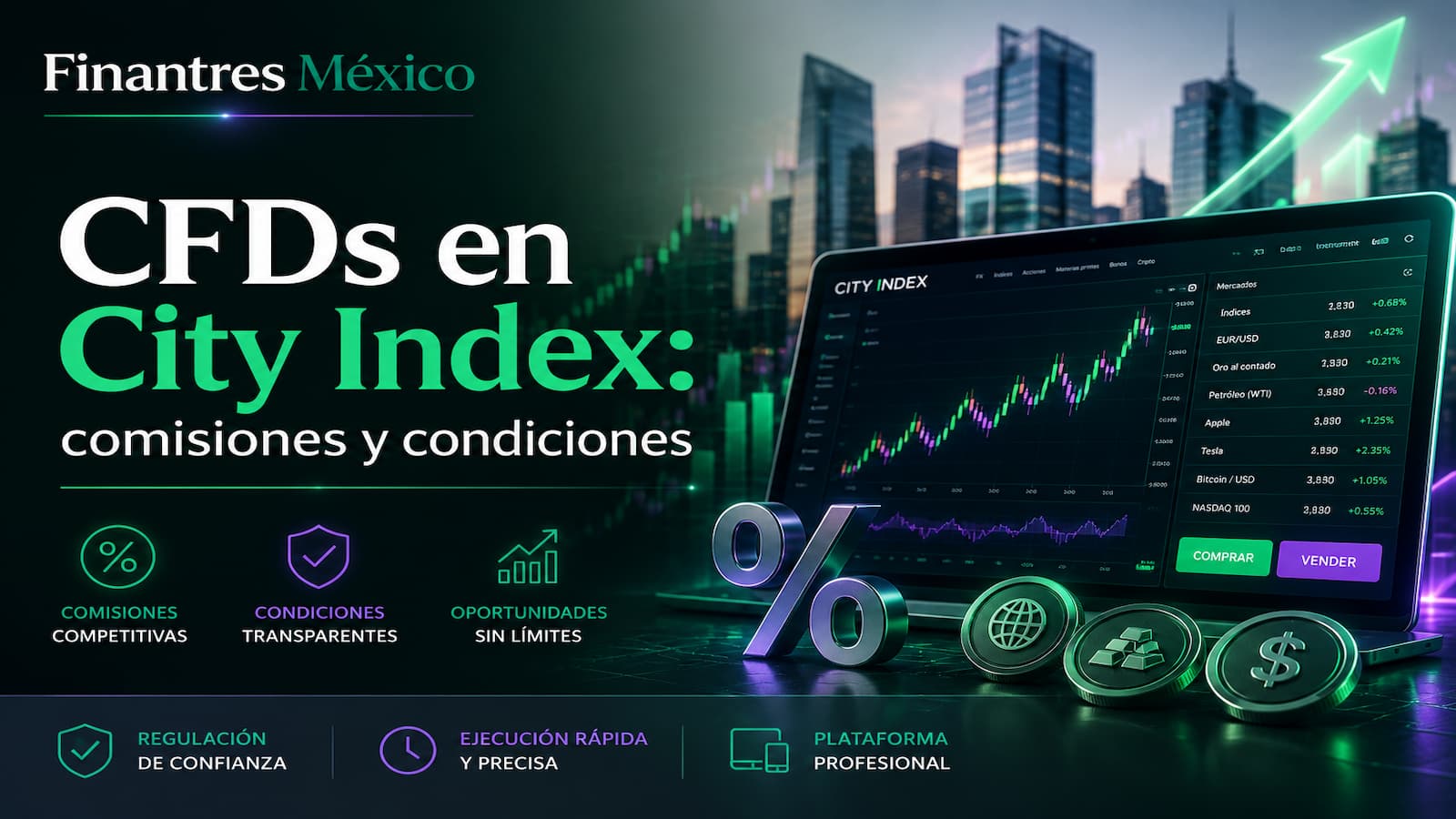 CFDs en City Index comisiones y condiciones