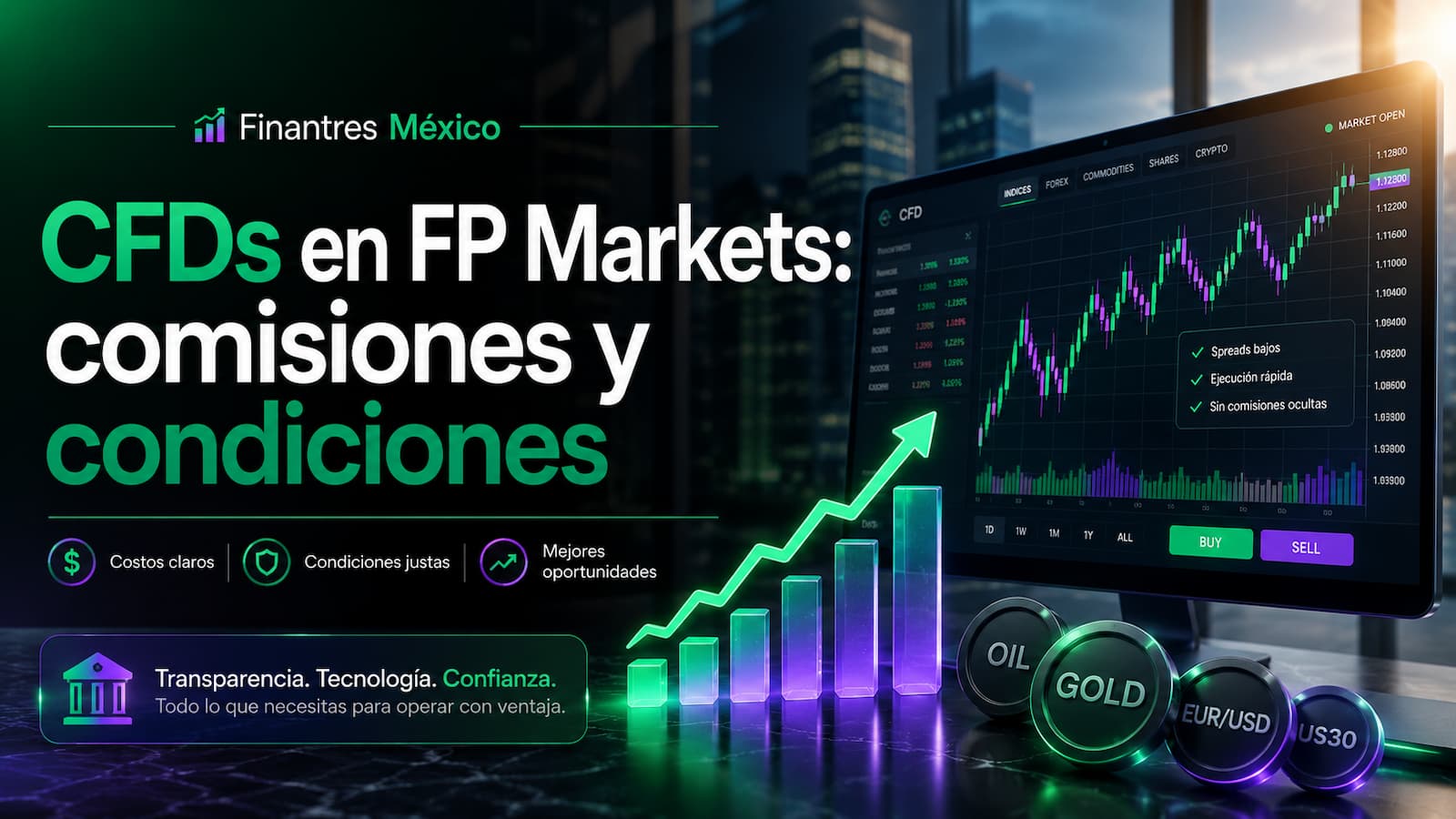 CFDs en FP Markets comisiones y condiciones