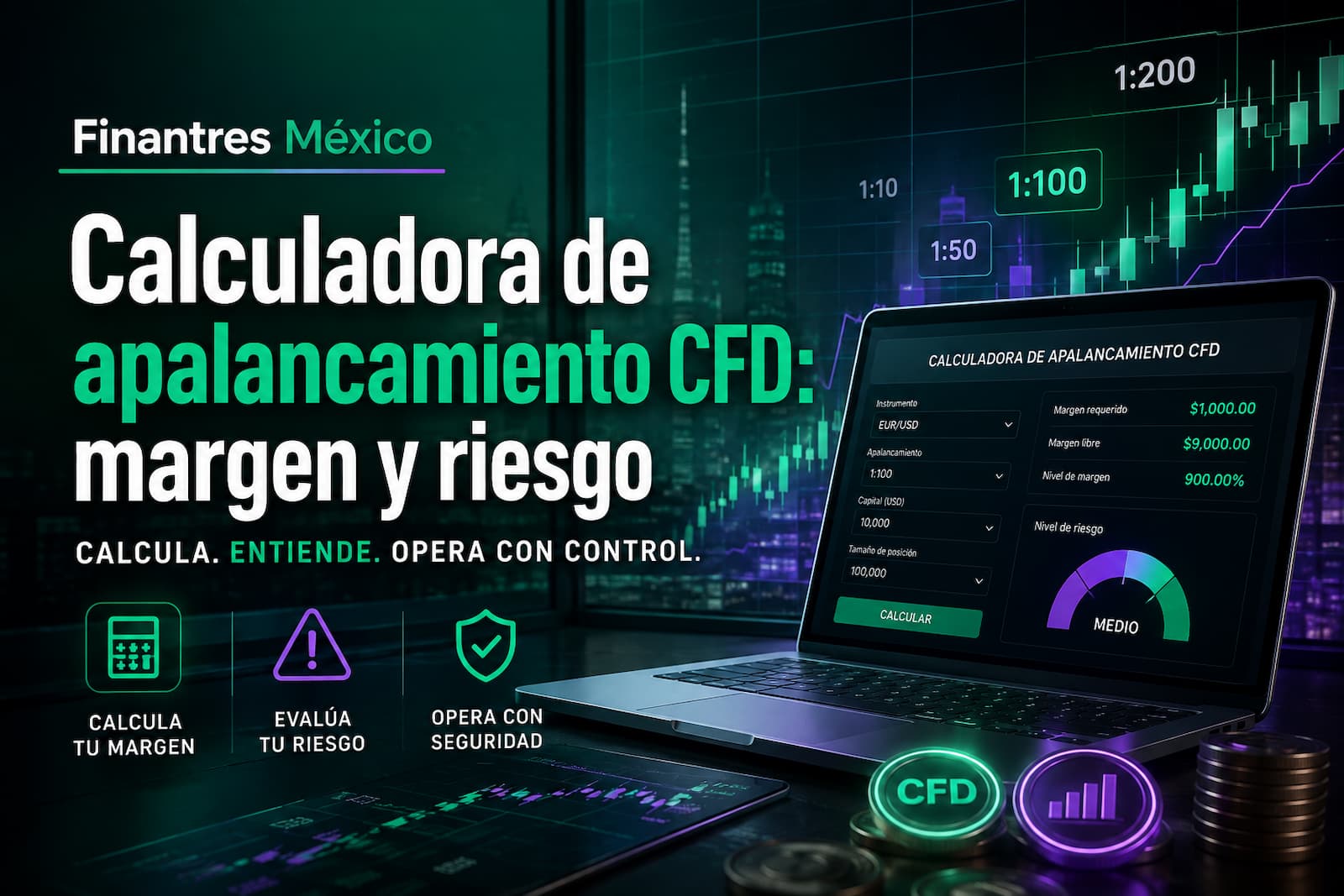 Calculadora de apalancamiento CFD margen y riesgo