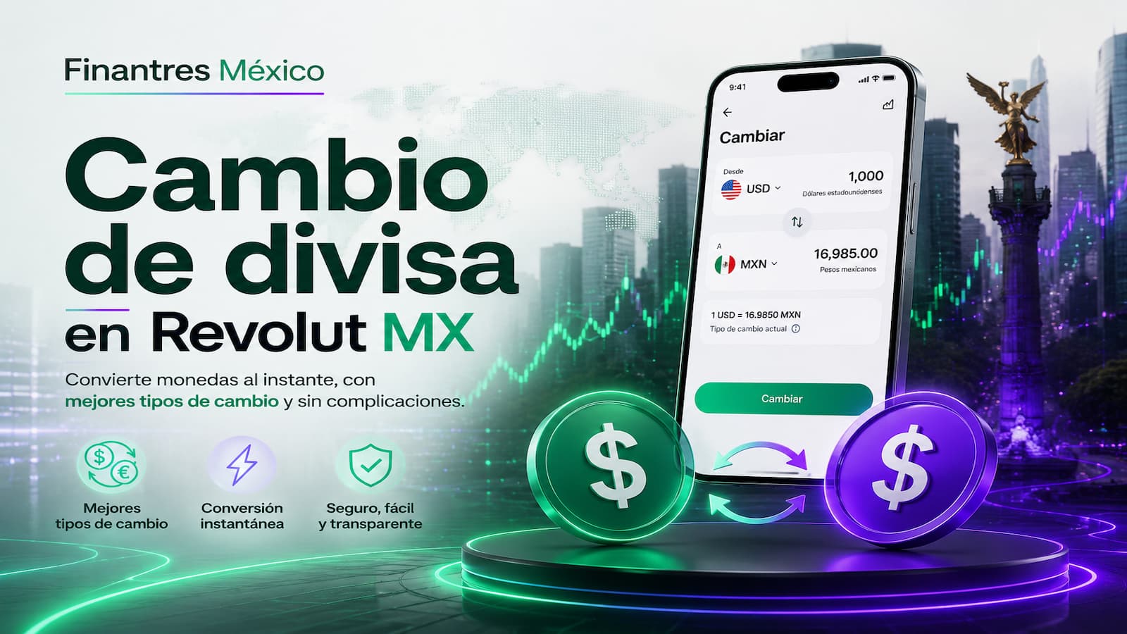Cambio de divisa en Revolut MX