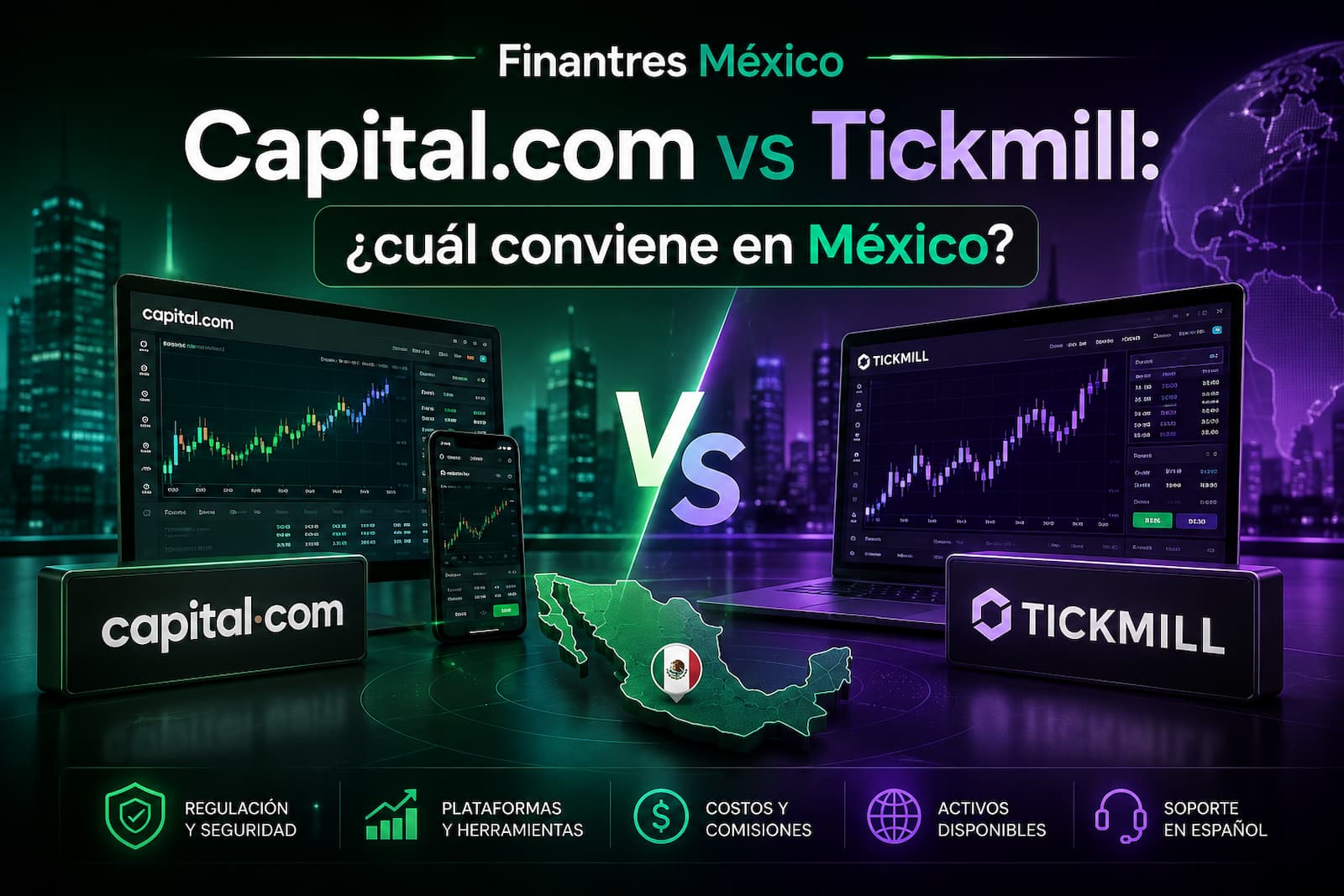 Capital.com vs Tickmill cuál conviene en México