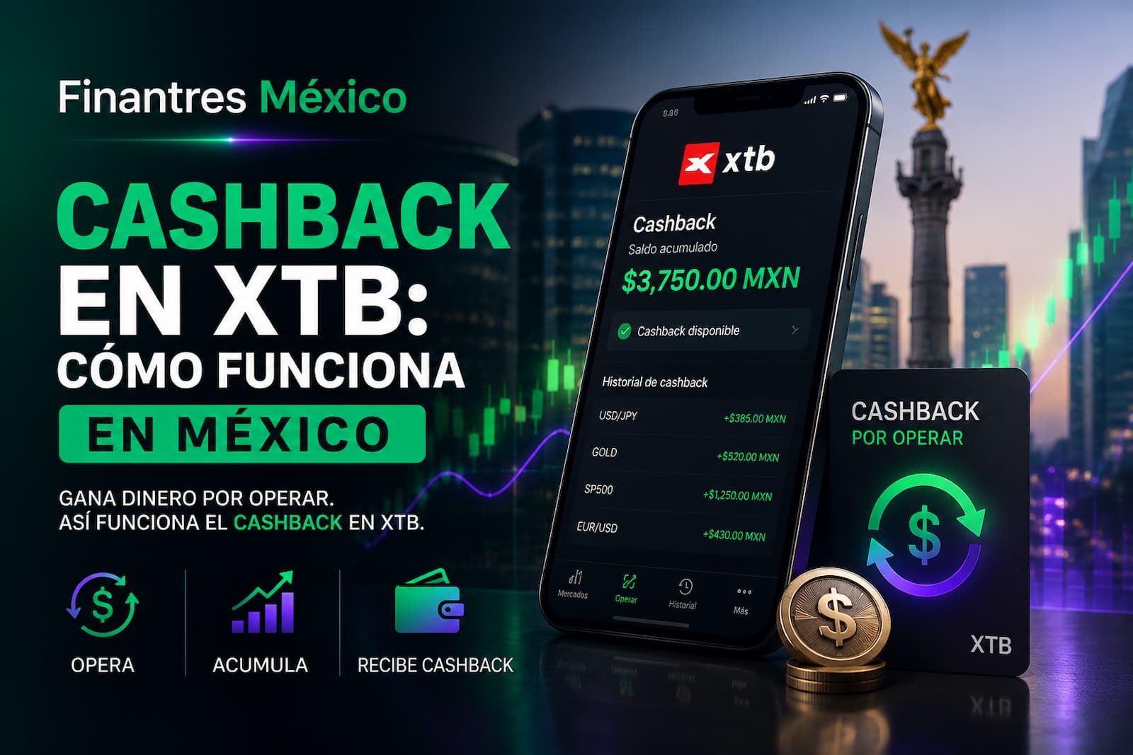 Cashback en XTB cómo funciona en México