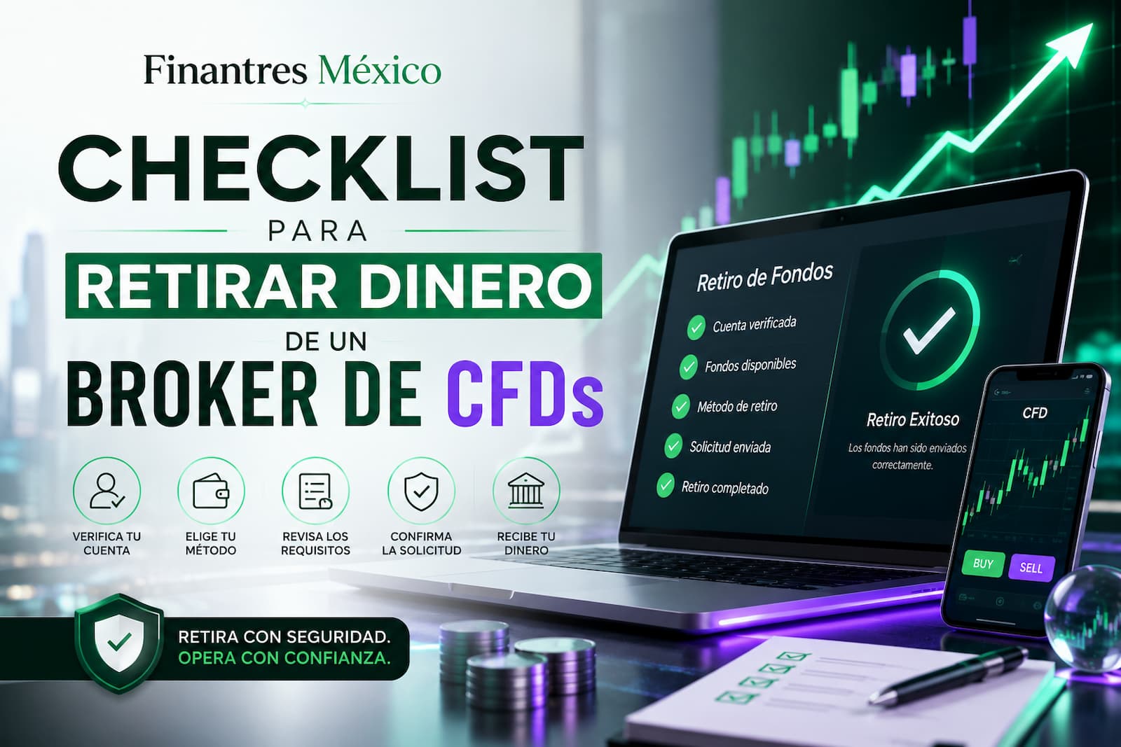 Checklist para retirar dinero de un broker de CFDs