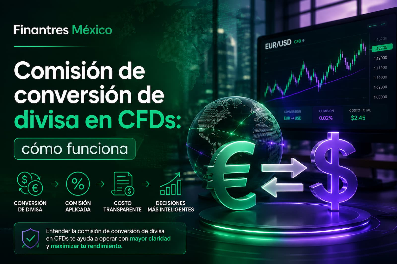 Comisión de conversión de divisa en CFDs cómo funciona