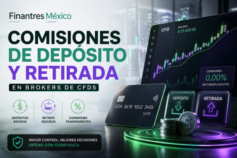 Comisiones de depósito y retirada en brokers de CFDs