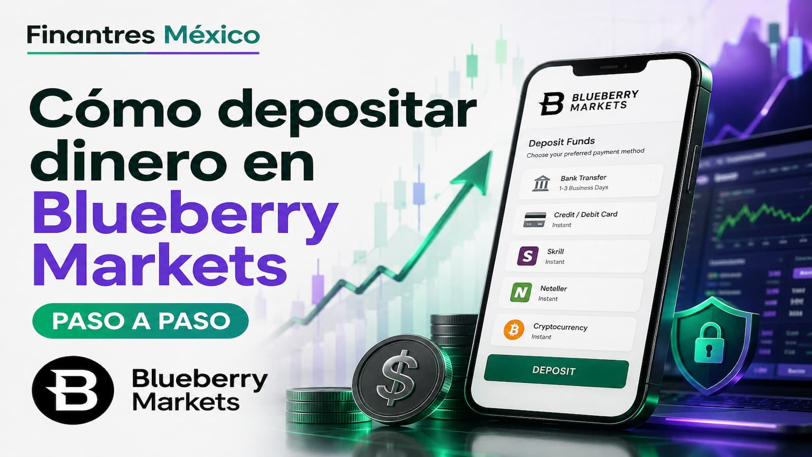 Cómo depositar dinero en Blueberry Markets