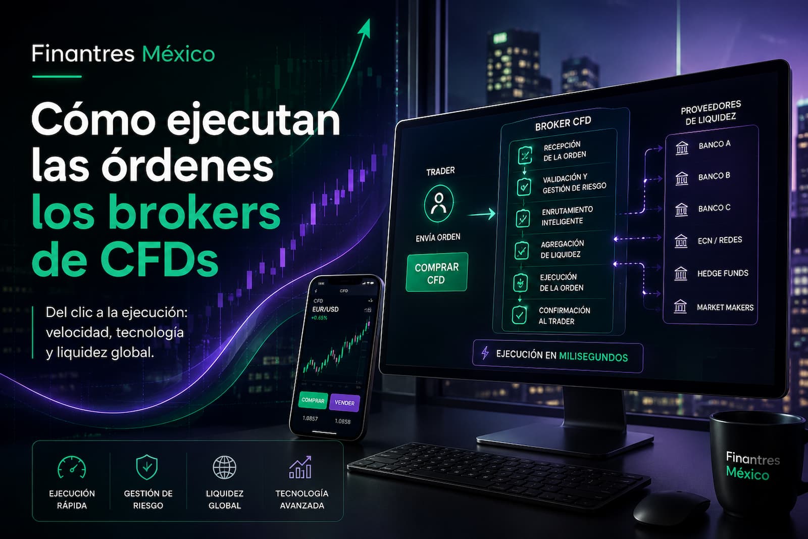 Cómo ejecutan las órdenes los brokers de CFDs