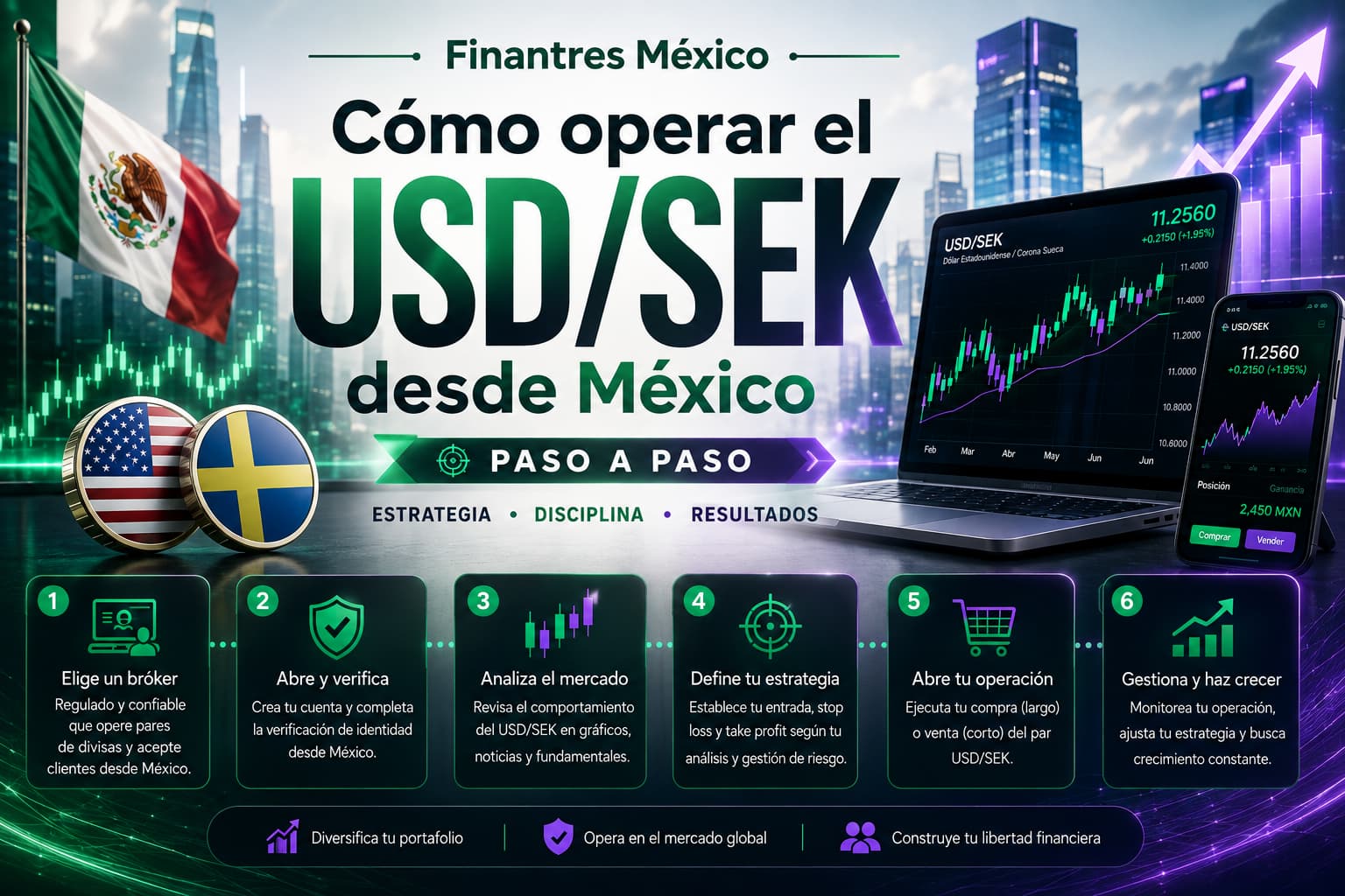 Cómo operar el USD SEK desde México paso a paso