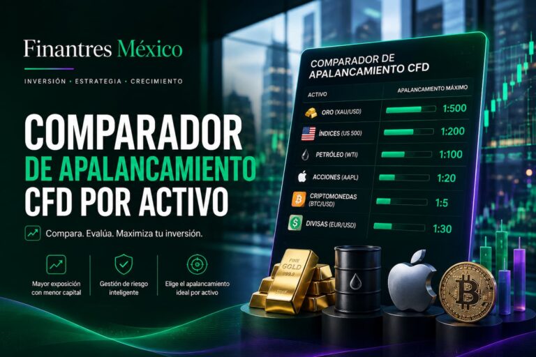 Comparador de apalancamiento CFD por activo Finantres
