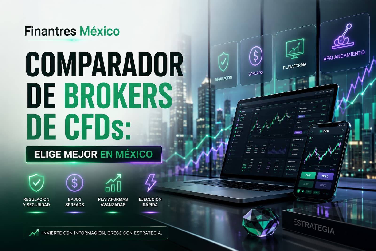Comparador de brokers de CFDs elige mejor en México