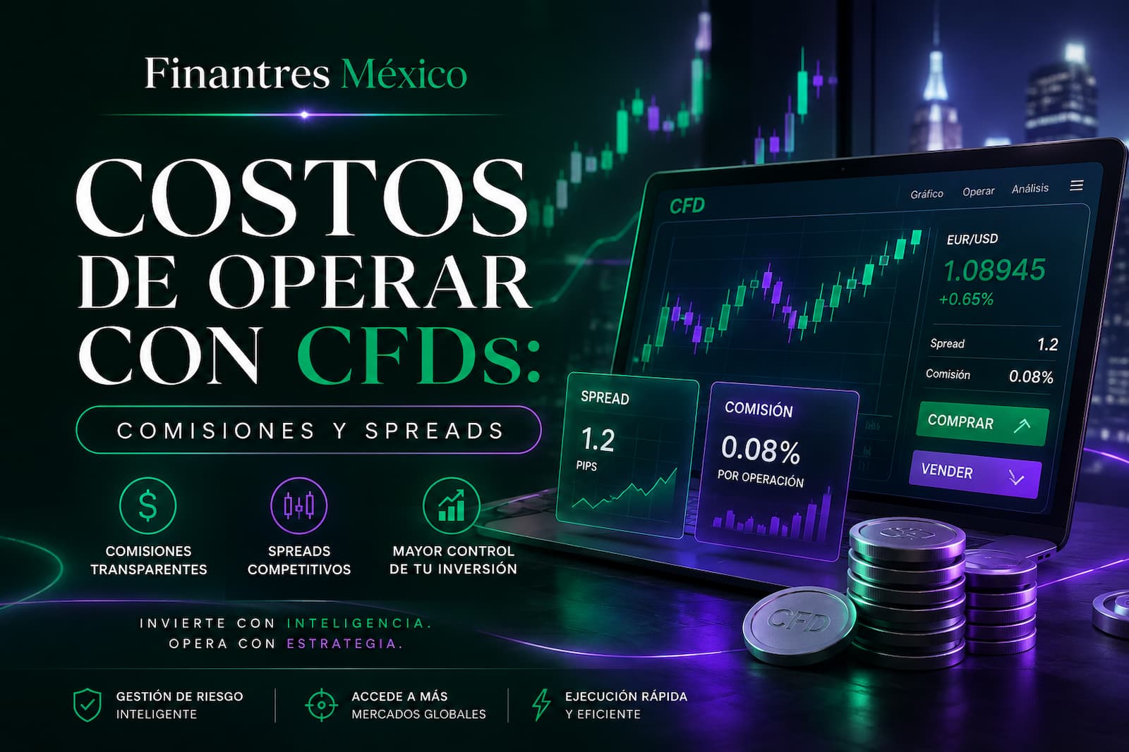Costos de operar con CFDs comisiones y spreads