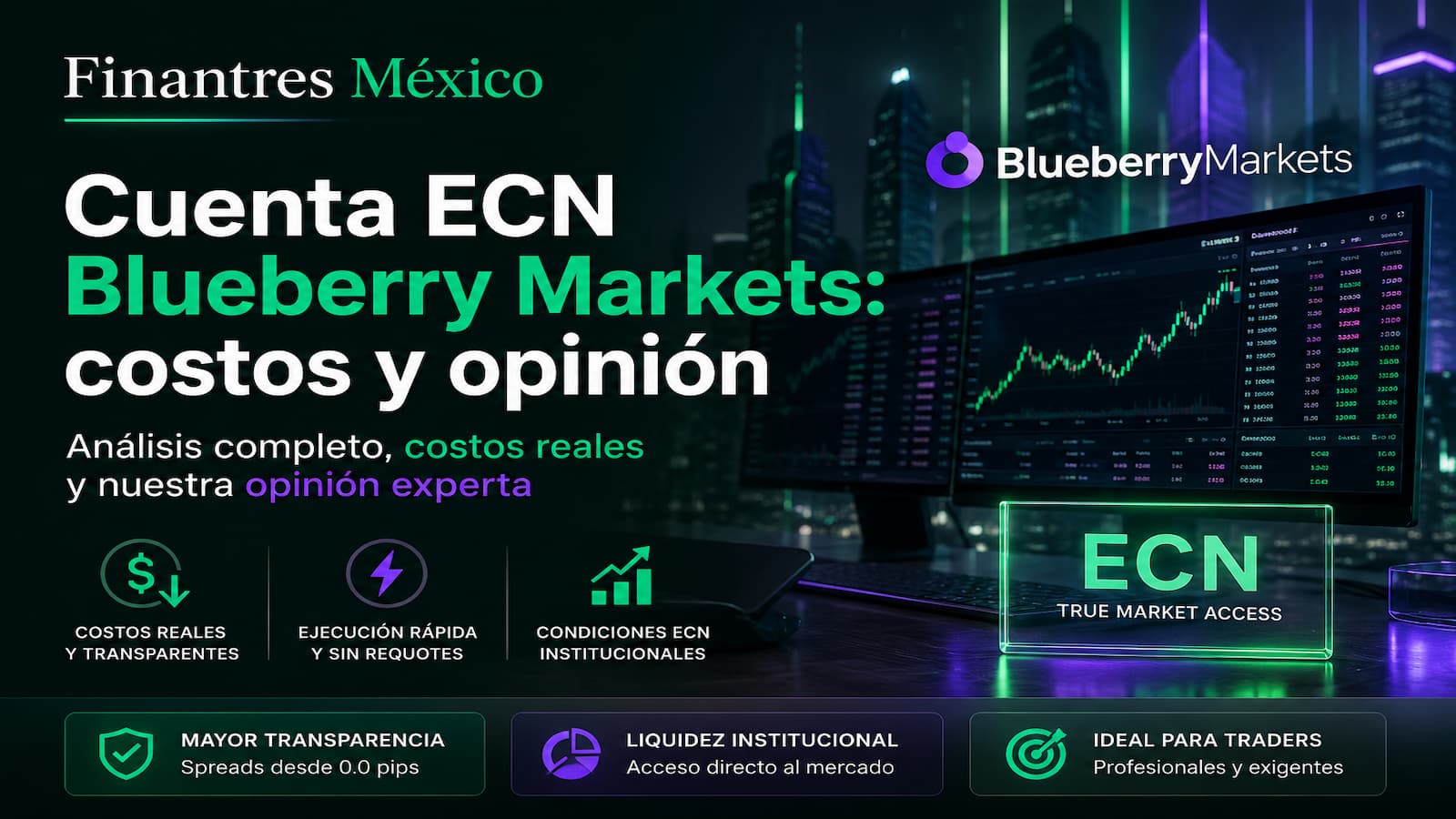 Cuenta ECN Blueberry Markets costos y opinión