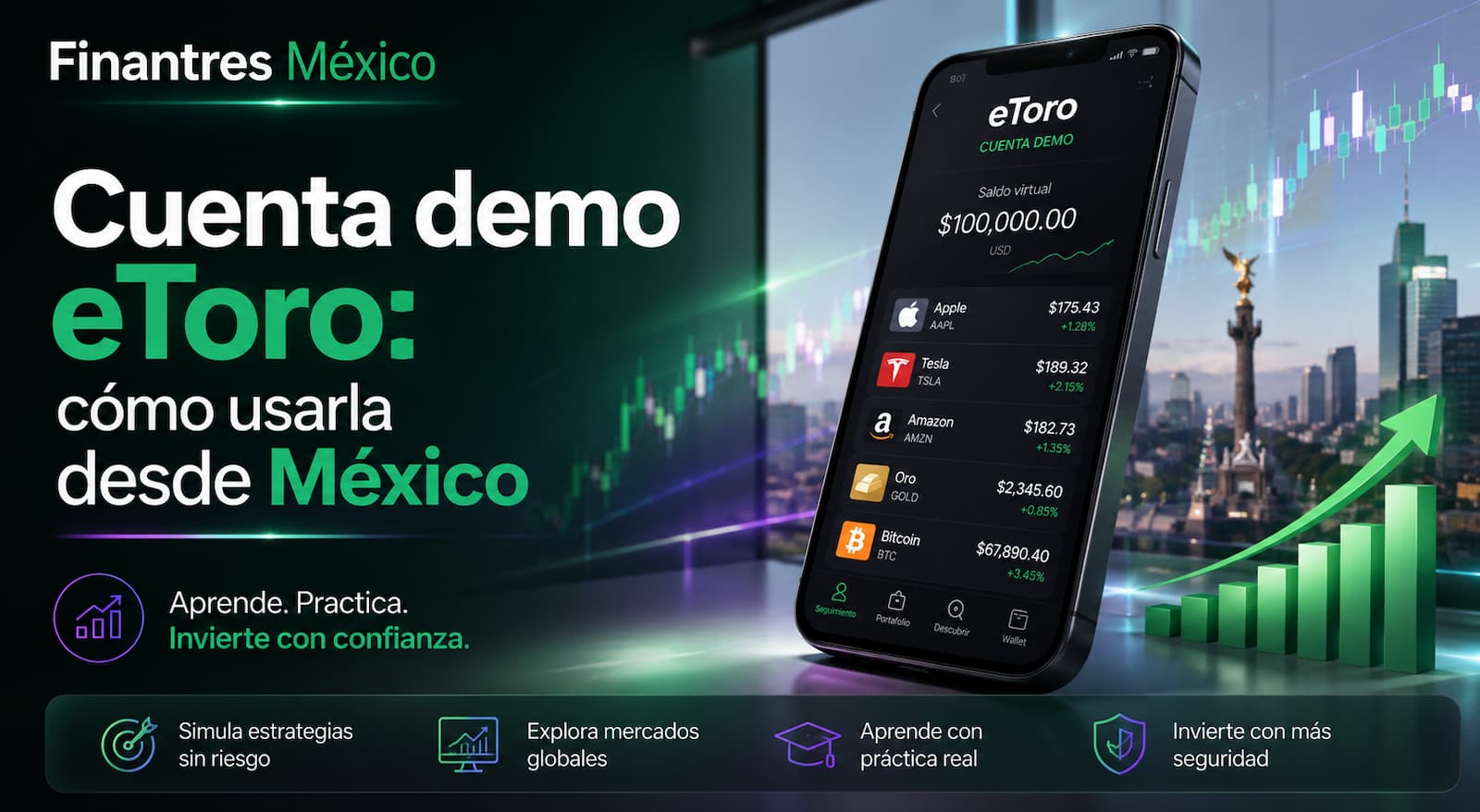 Cuenta demo eToro cómo usarla desde México