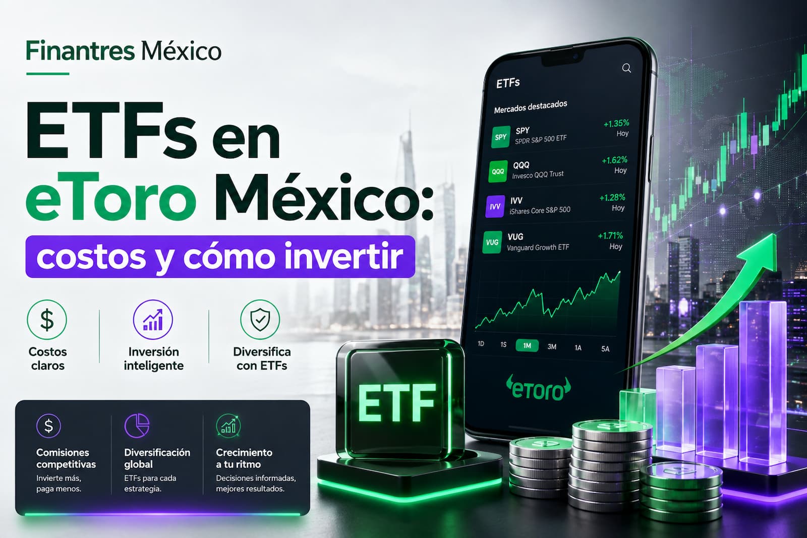 ETFs en eToro México costos y cómo invertir