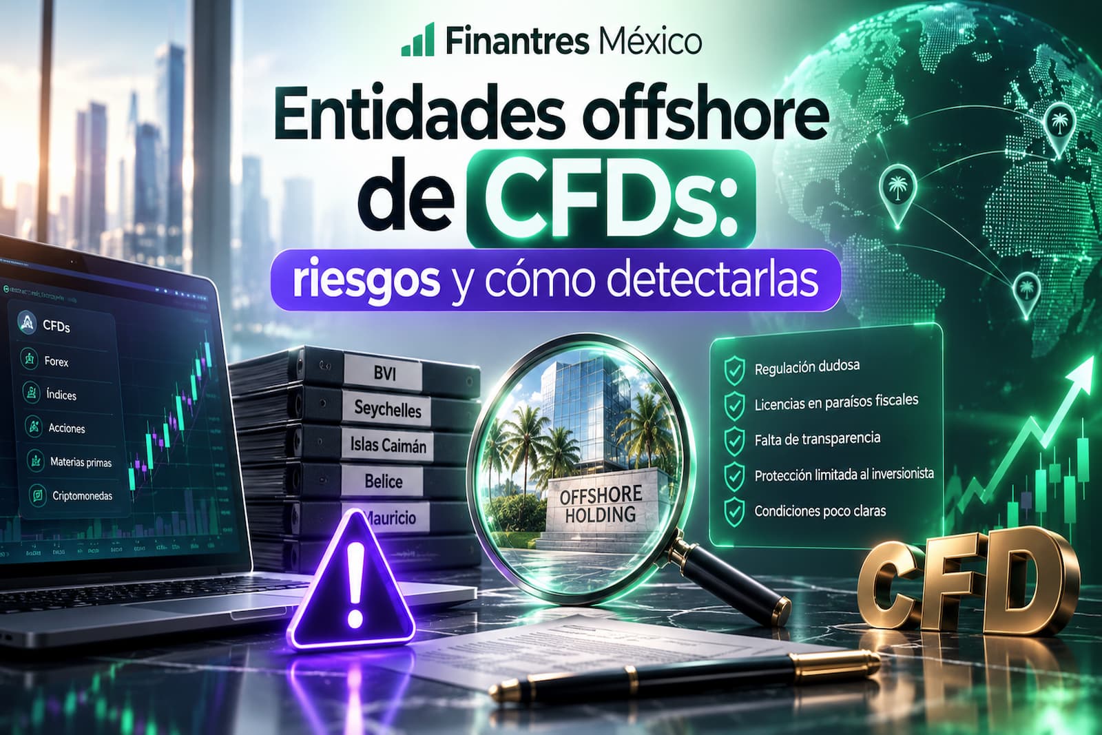 Entidades offshore de CFDs riesgos y cómo detectarlas
